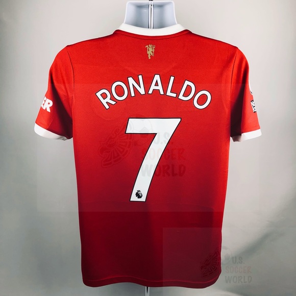Cristiano Ronaldo #7 Manchester United 2021 Home Soccer Jersey Man U - Picture 16 of 16